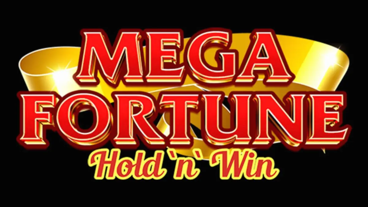Interface do jogo Mega Fortune Hold ‘n’ Win com símbolos clássicos e moedas douradas
