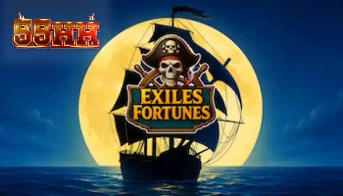 Exiles Fortunes slot game interface com tema pirata